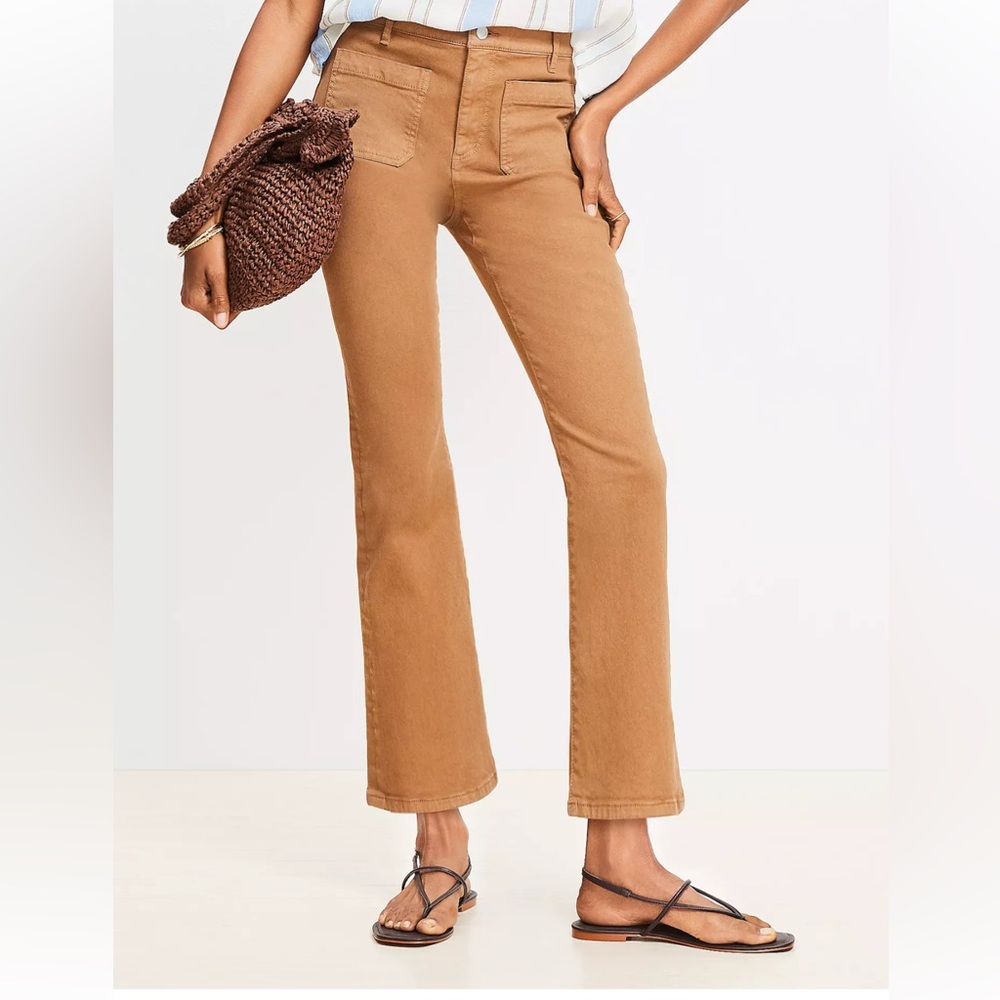 Loft tan jeans worn once size 4